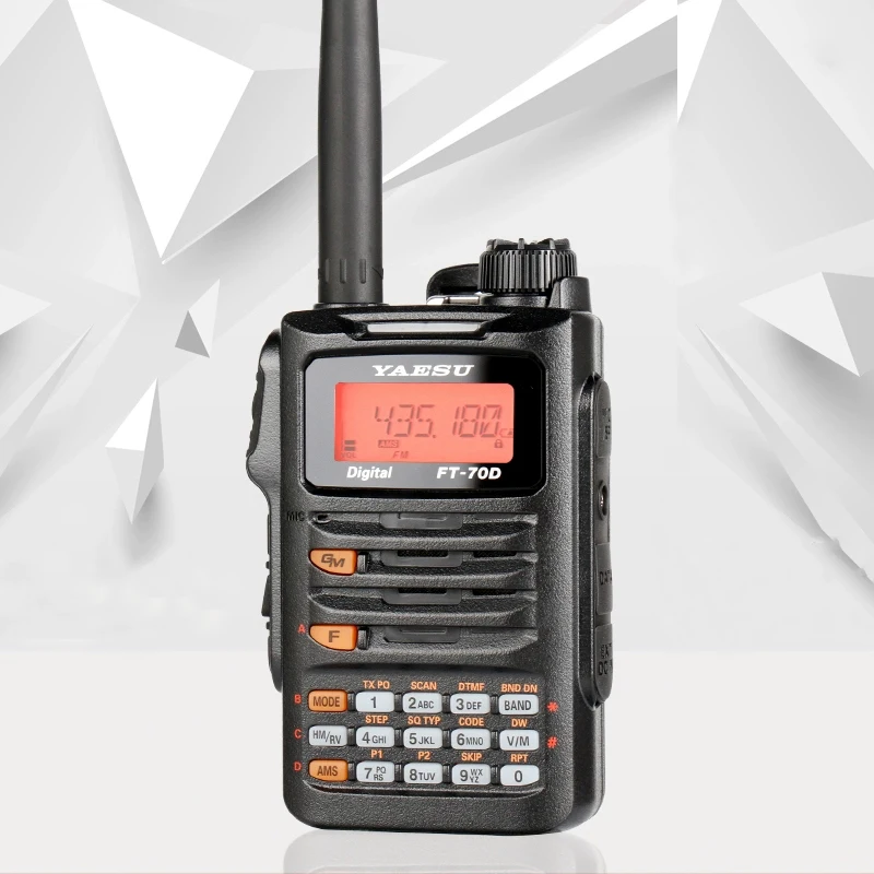 ل Yaesu FT-70DR المزدوج الفرقة اسلكية تخاطب جهاز الإرسال والاستقبال المحمولة VHF UHF راديو 5 واط IP54 يغطي 1.5-3 كجم