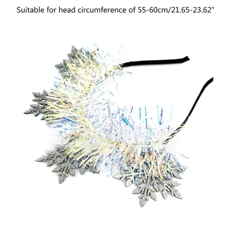652F Trưởng Thành Thanh Thiếu Niên Tinsels Đầu Hình Bông Tuyết Tóc Vòng Carnivals Đảng Mũ Trụ Hứa Đảng Trang Phục Hóa Trang Đạo
