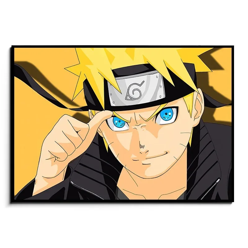 1PC  frameless canvas paintings,Japanese Anime Naruto Uzumaki Frameless Canvas Core Print - HD Poster Home Decor for Living Room