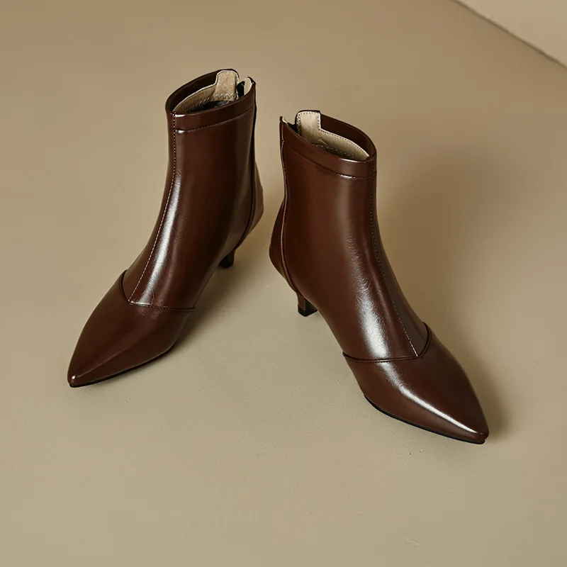 

Ankle Boots for Women Pointed Toe Fashion Female Shoes 5CM Heels Sexy Woman Pumps Winter Party Elegant Botas Para Mujer WSH5439