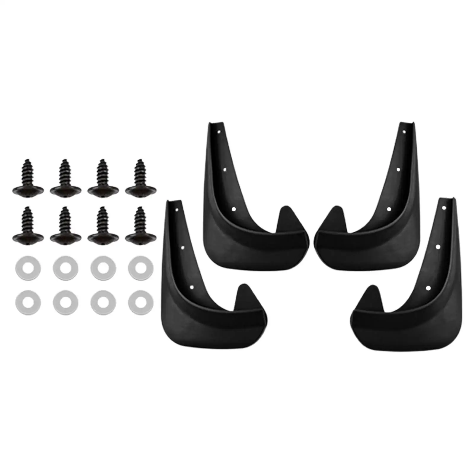 4 Pieces Car Mud Flaps Mudguard Mudflaps Easy to Install with Mounting Screws Car Accessories Fender Front and Rear