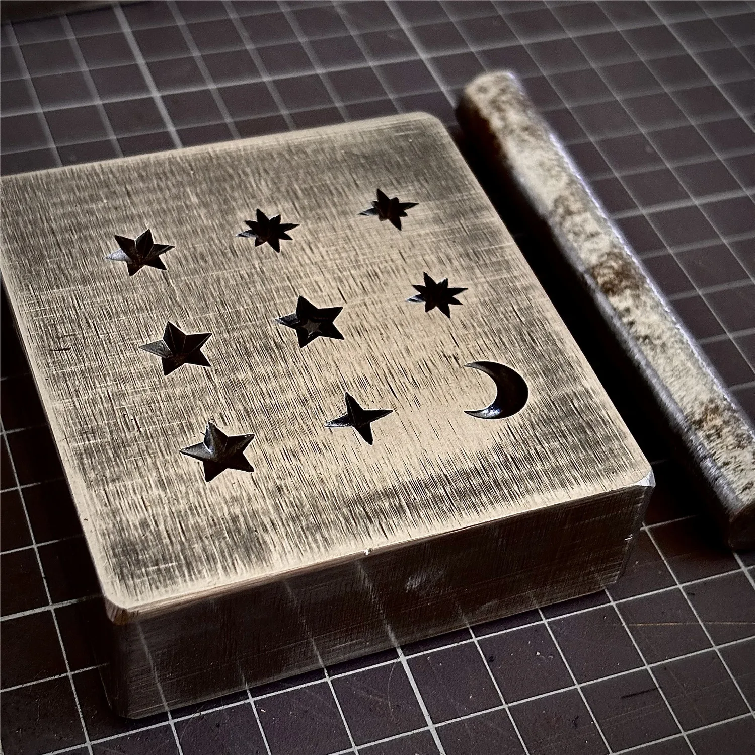 Star Moon Series Pattern Jewelry Marking Punch Die Set Metal Stamps Silver Smith Tool Steel Stamper Gold Hand Craft Navajo Nail
