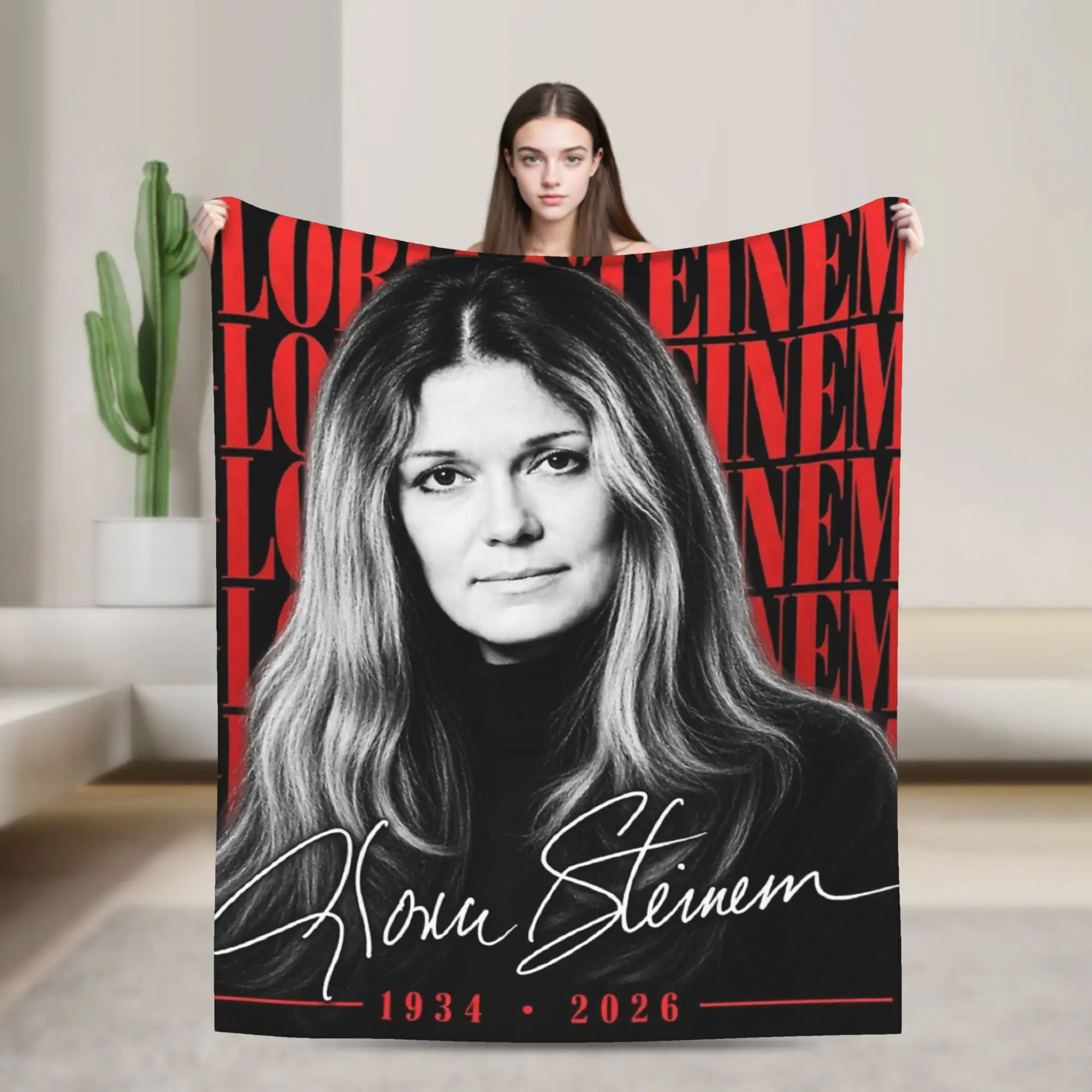 RIP Gloria Steinem  Blanket Cozy Soft  Throw Blankets for Couch 50x60 Inch Multiple Sizes Rug Piece