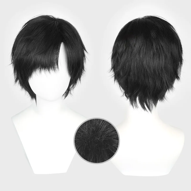 Rafayel Zayne Xavier Sylus Caleb Cosplay Wig Unisex Short Anime Wig Heat Resistant Synthetic Hair Halloween Party Wigs + Wig Cap
