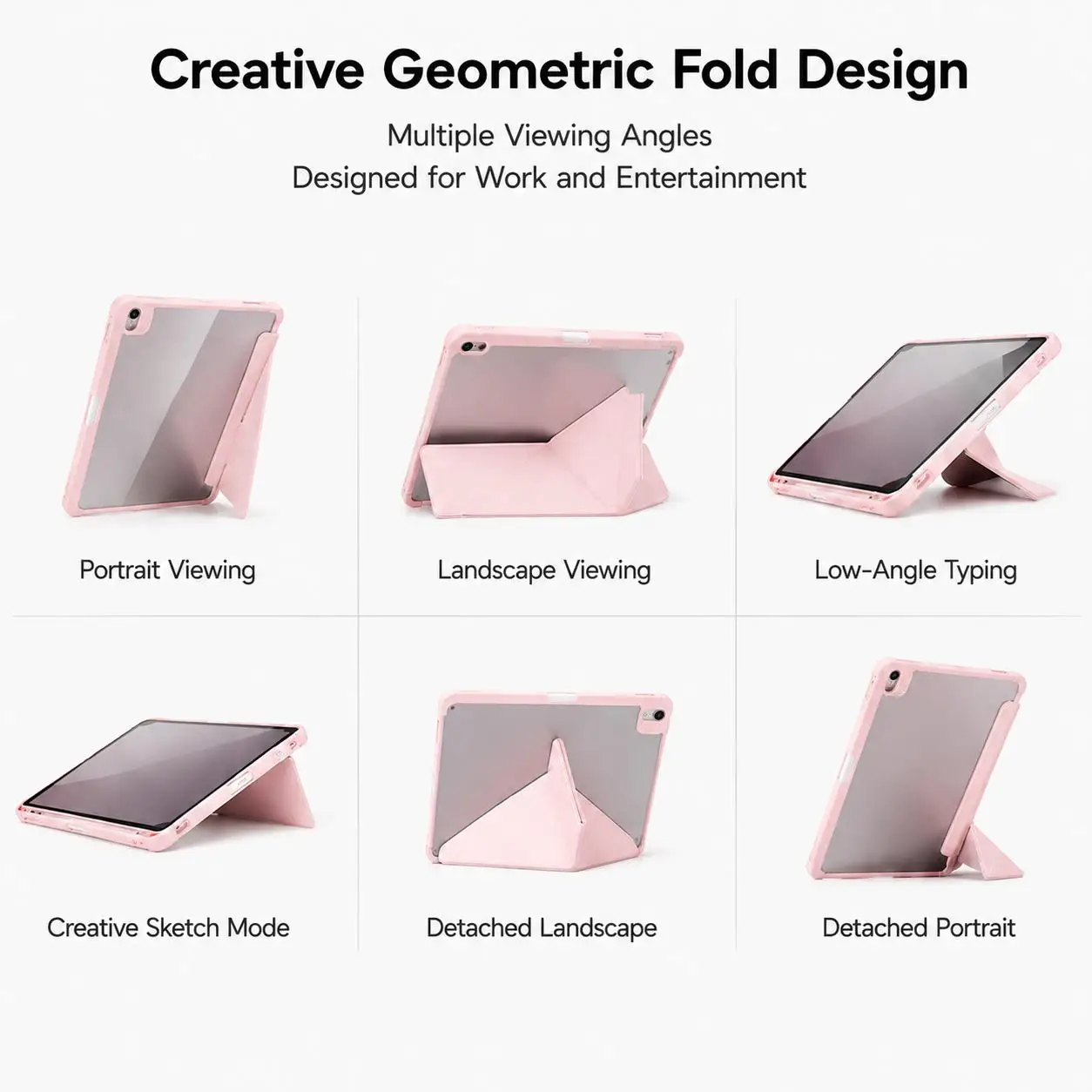 For iPad mini 2024 / 2021 XDcase Rice Grain Texture Y-fold Holder Smart Tablet Leather Case with Pen Slot
