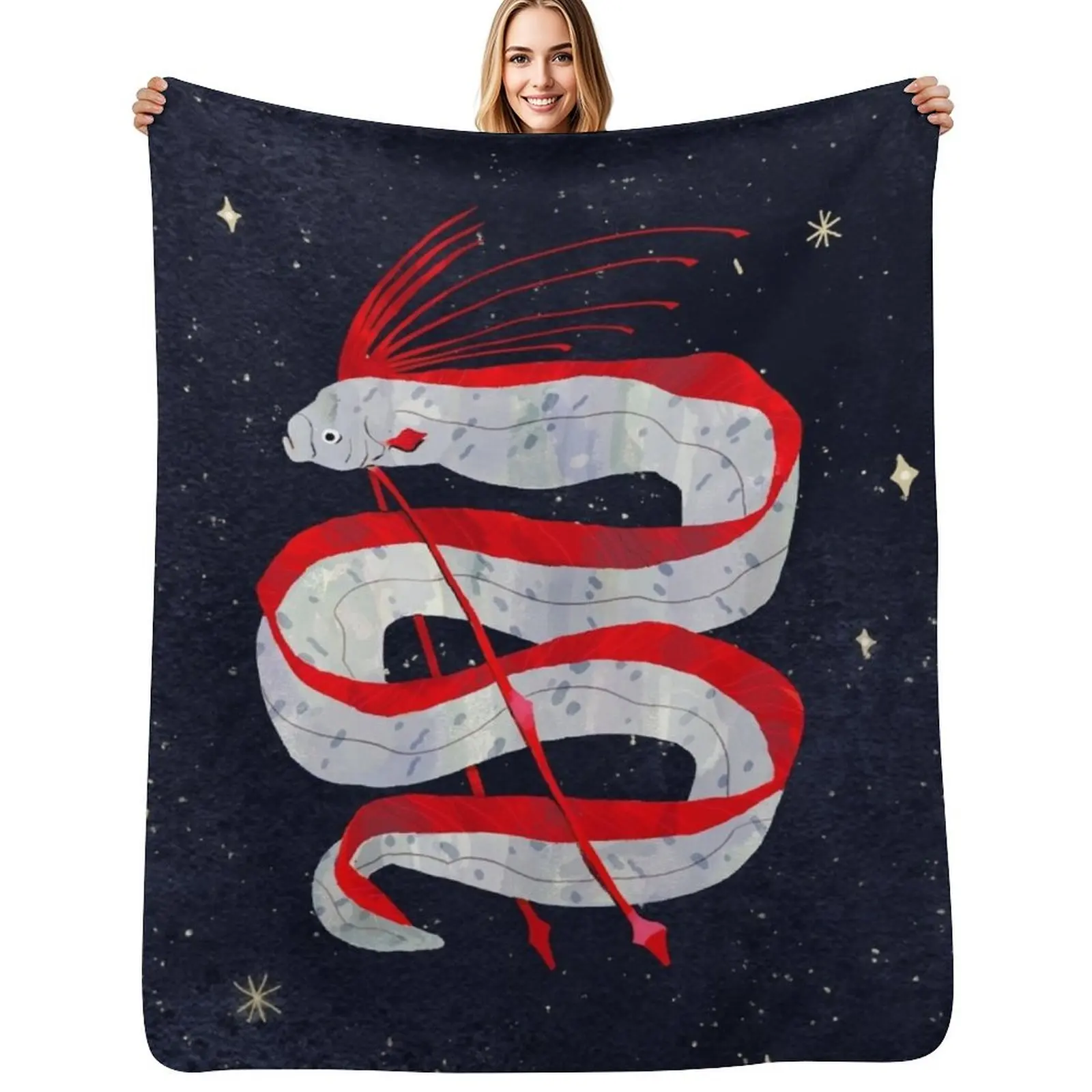 

Starry Oarfish Throw Blanket Custom Loose Extra Large Throw cosplay anime Blanket