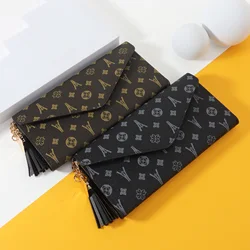 Women's Long Wallet,Coin Purse, Multi-card Slot functional Purse,Women's Elegant PU Leather Fold Wallet With Card Slots & Zipper