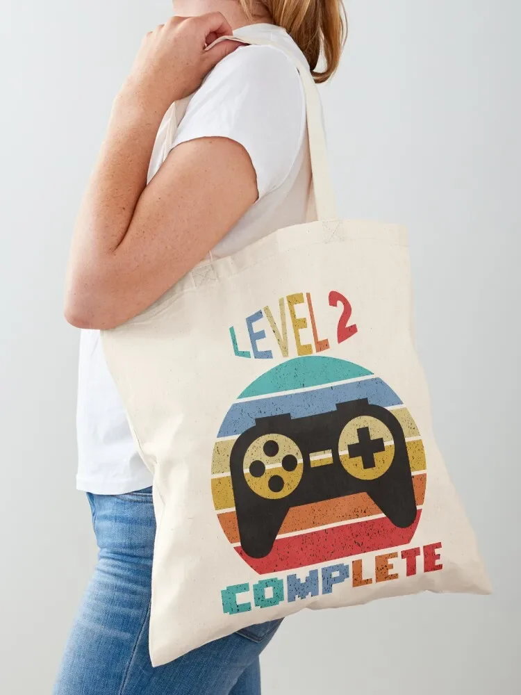 Level 2 Complete Vintage, 2nd Anniversary Gift, Funny 2 Year Anniversary, Fathers Day Gift, Anniversay Gifts for Husban Tote Bag