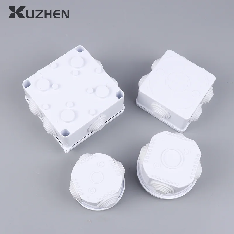 White Connection Cable Branch DIY Waterproof IP65 Power Case Junction Box Indoor Wire Shell Electric Control Boxes