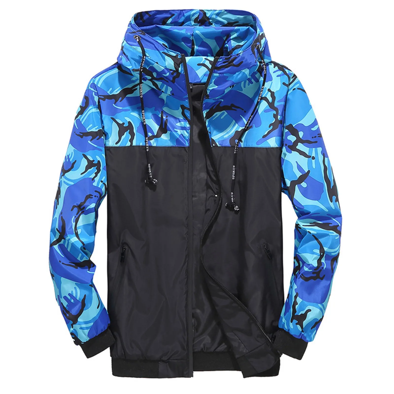 2024 Spring Autumn Thin Camouflage Hoodies Men Outdoor Youth Fashion Men Top Men's Casual Hooded Bomber Jacket Wind Breaker