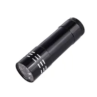 9 LED Ultraviolet LED Flashlight 50LM 395nm Handheld Ultraviolet Detector Portable for Fluorescent Agent/ Currency Test Detector