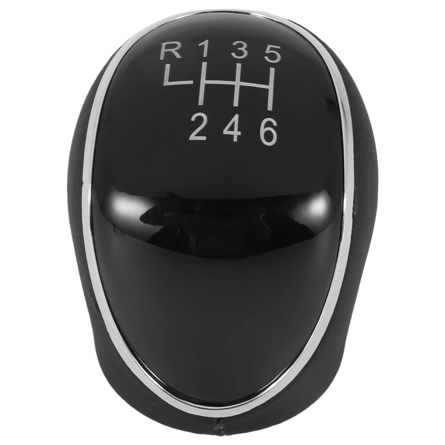 A73Q-6 Speed Car PU Leather Gear Shift Knob Shift Lever For Ford Mondeo IV S-MAX C-MAX Transit Focus MK3 MK4 Kuga