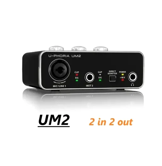 BEHRINGER UM2 Guitar Recording External USB Sound Card Special Audio Interface For Internet Celebrity Live Broadcast