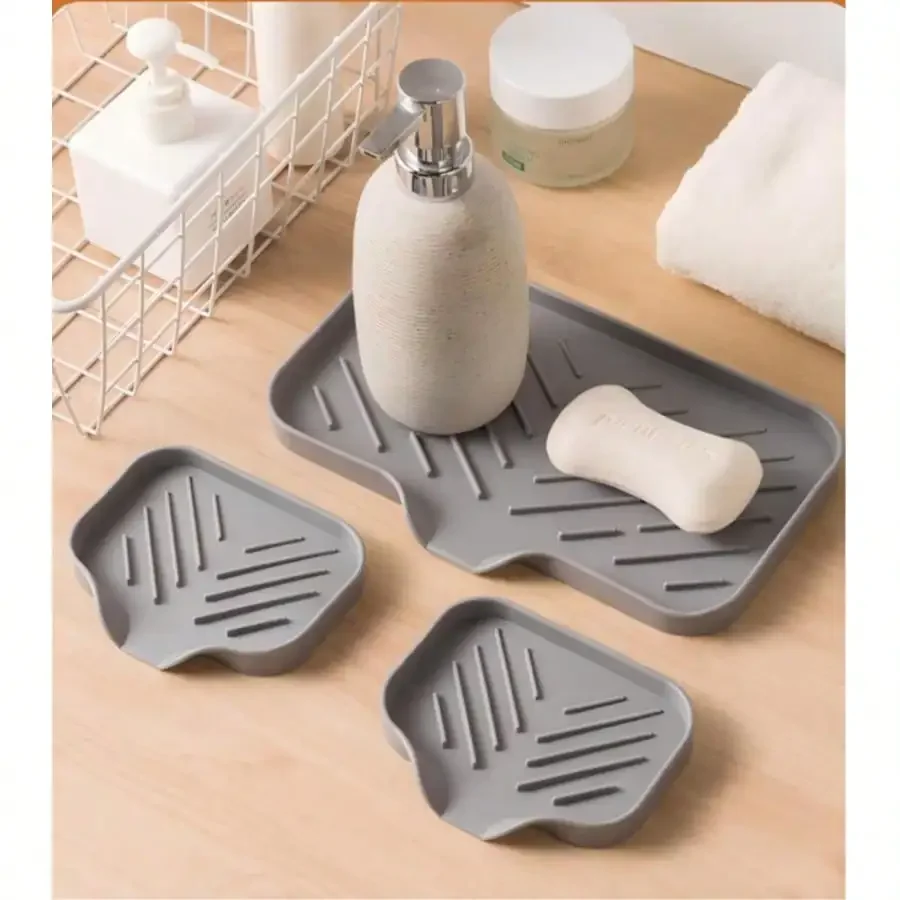 

Подставка для мыла с эффектом водопада, самодренажная, силиконовая, нескользящая, для душа и ванной комнаты