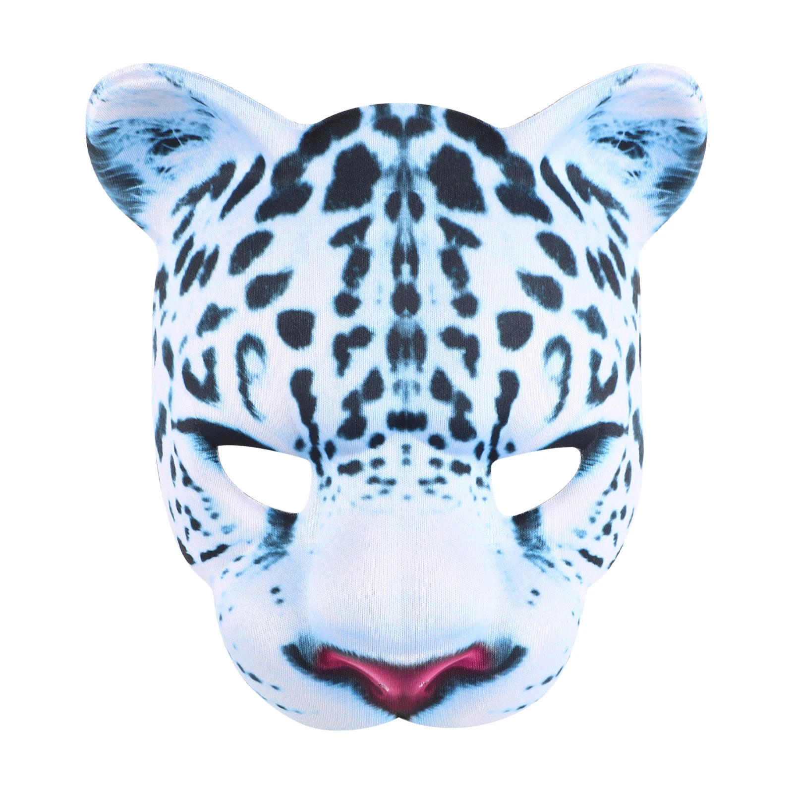 

EVA Animal Mask Snow Leopard Pattern for Halloween Christmas Carnival Masquerade Face Toy Safe EcoFriendly