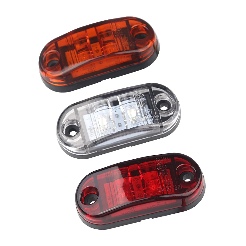 Universal Warning Lights LED Diode Light 12V 24V Trailer Truck Semaphore Yellow White Red LED Side Marker Lamp Accessorie