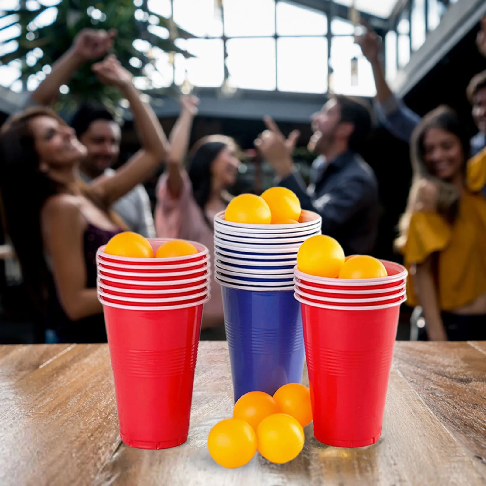 1 Set of 24 pcs Disposable Cup Pong Glasses Beer Pong Game Set Board Games Party Supplies For KTV Bar Pub