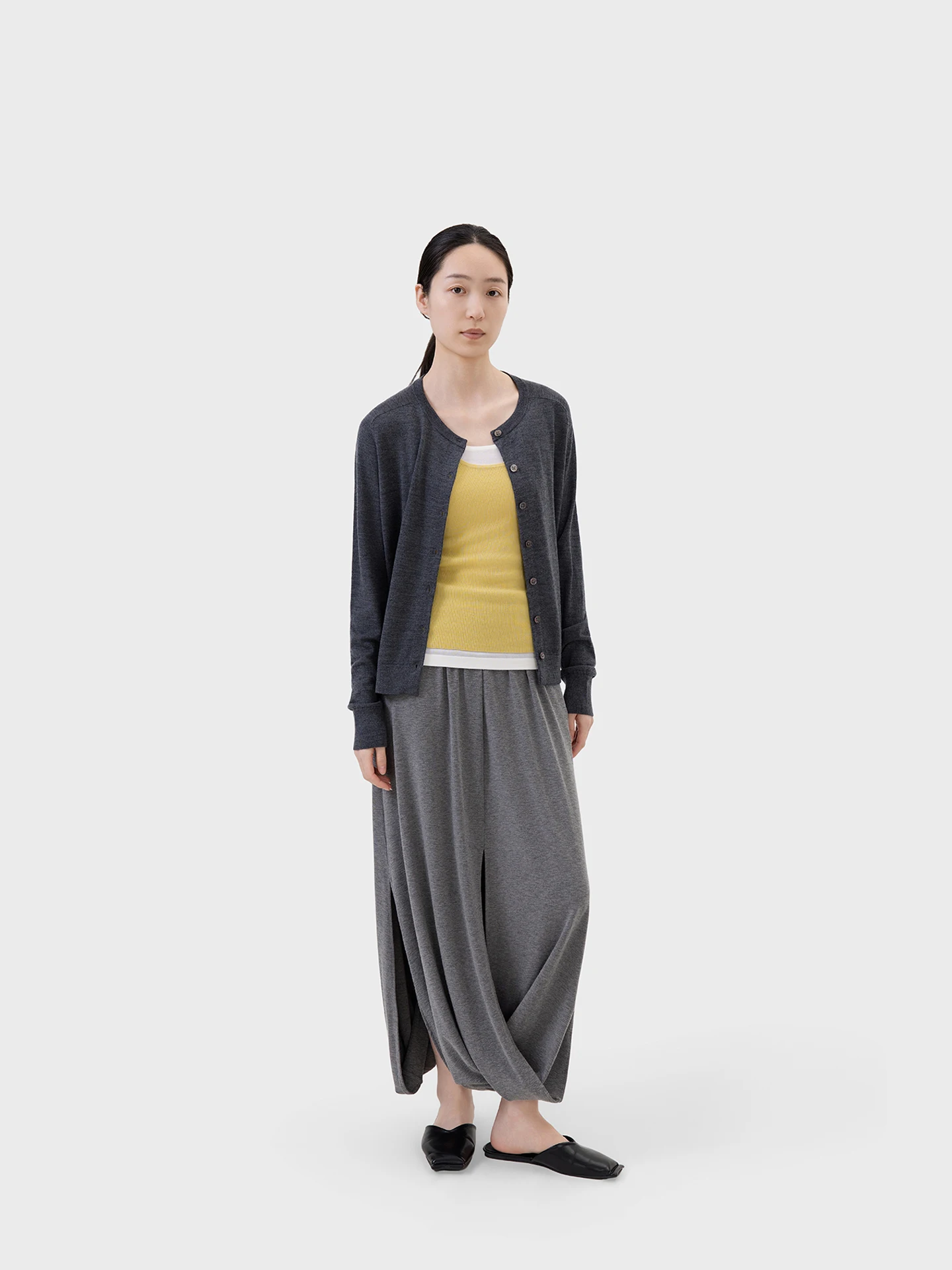 

Seei Women's Woolen Vest Strap Two-In-One Free Combination with Open Cardigan Spring Season Long Sve Breathable Comfortable