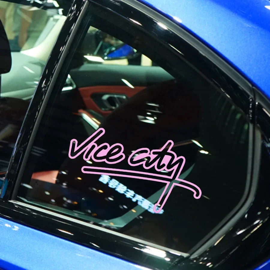 Gta نائب مدينة شعار ملصقات السيارات ، الزجاج الأمامي الشارات الزخرفية ، ملصقات شخصية الإبداعية ، اكسسوارات السيارات الخارجي