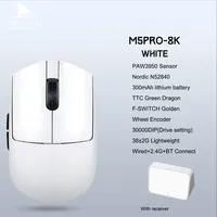 Darmoshark  M5 Pro Mouse PAW3950 Wireless 8K Bluetooth Tri-Mode Connection Gaming Macro Mouse 30000DPI N52840 38g Lightweight