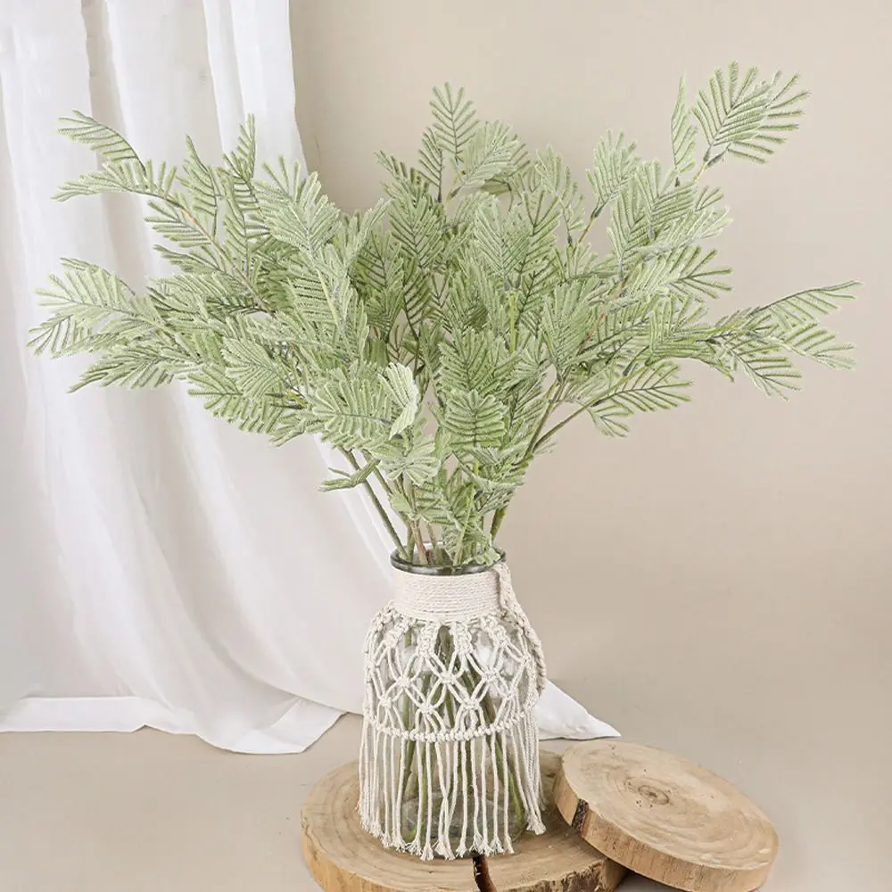 

75cm Artificial Mimosa Branch Elegant Handmade Simulation Mimosa Plant Luxury Fake Flower Shop Hotel Decoration