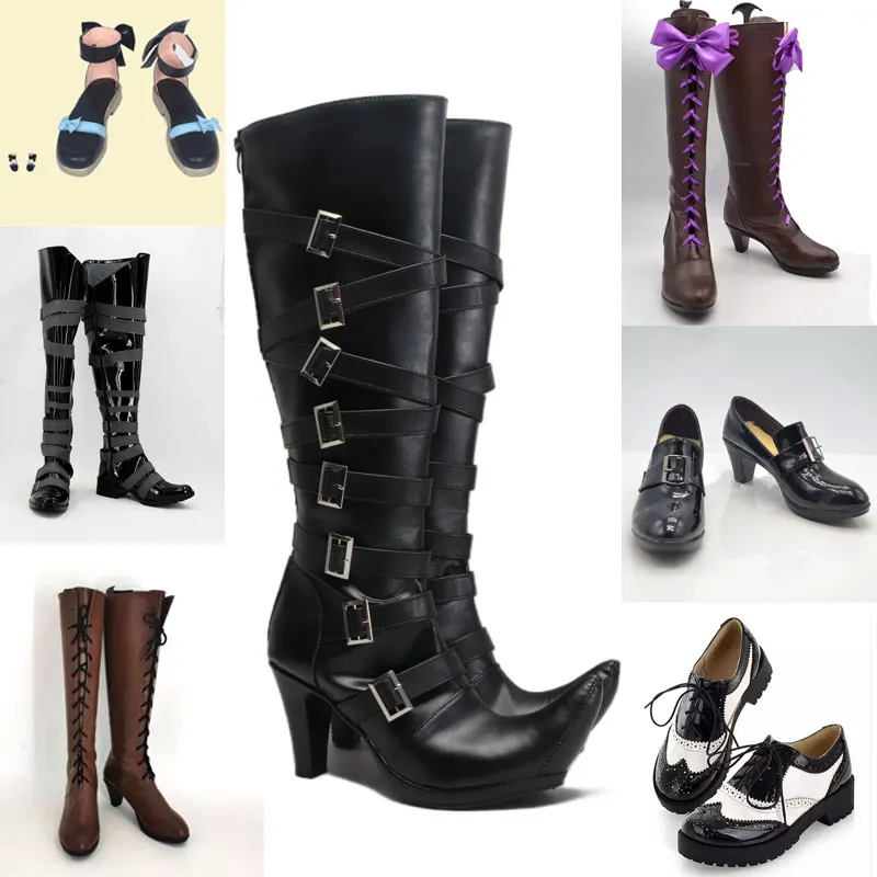 

Сапоги аниме «Алоис Транси» Элизабет Сиэль Фантомхайв, обувь для косплея Grell Sutcliff, обувь для вечеринки в честь Хэллоуина, обувь под давлением, индивидуальный размер