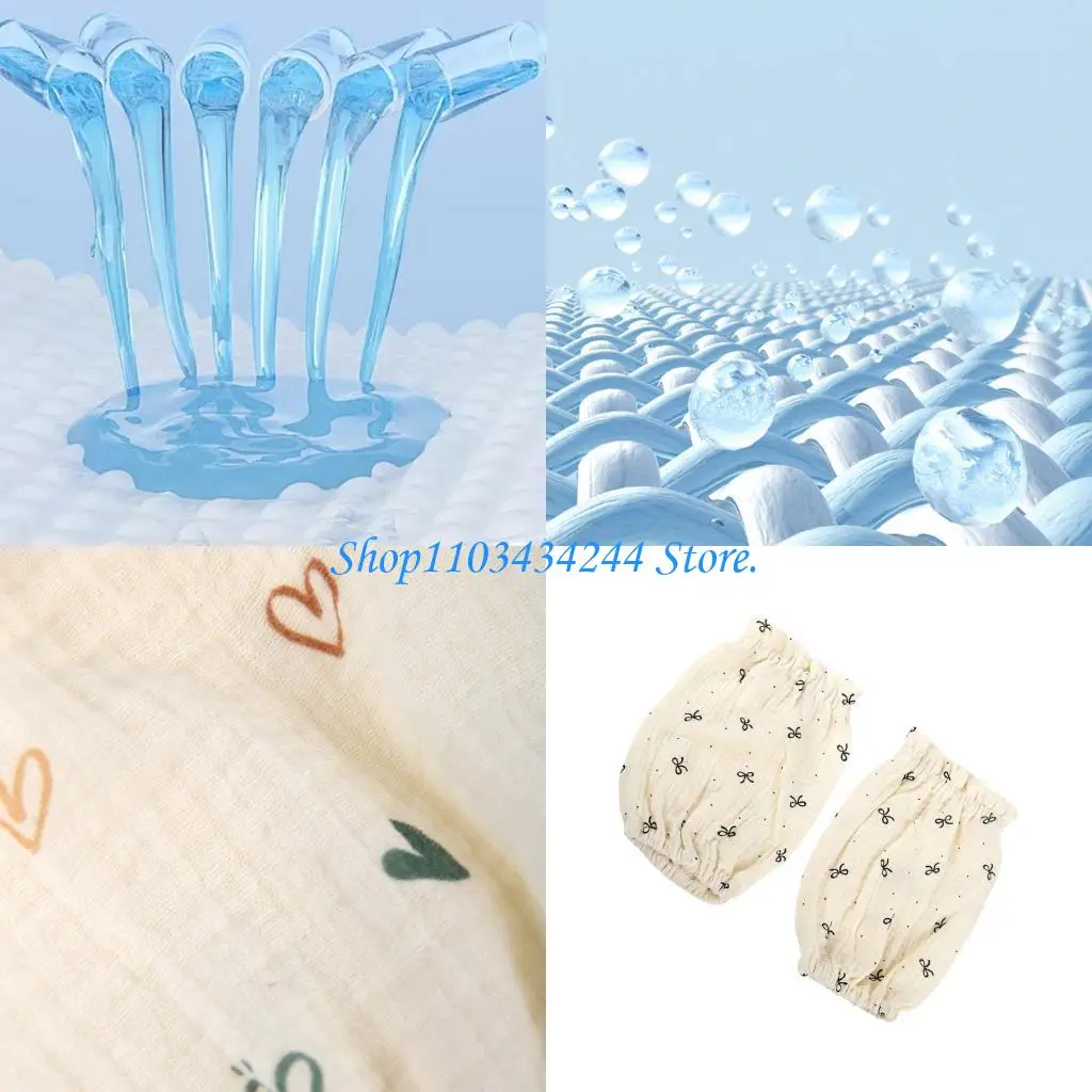 

Stretchy Infant Arm Covers Washable Cotton Sleeve Protectors Not Dirts Designs Baby Sleeve Guards Pair for Daily Use