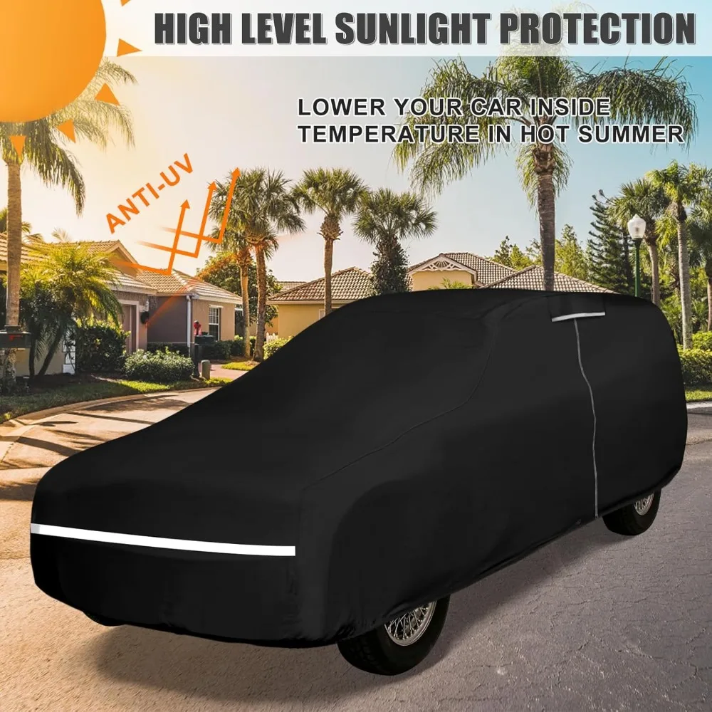 غطاء سيارة مقاوم للماء لجميع الأحوال الجوية لعربة الرسوع/المدرب الكبيرة، حماية متينة 300D #6