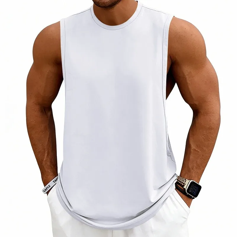 

Men's Summer Loose Fitness Tank Top Quick Dry Breathable Lightweight Gym Training Basketball Sleeveless Vest Casual Sports T-Shi
