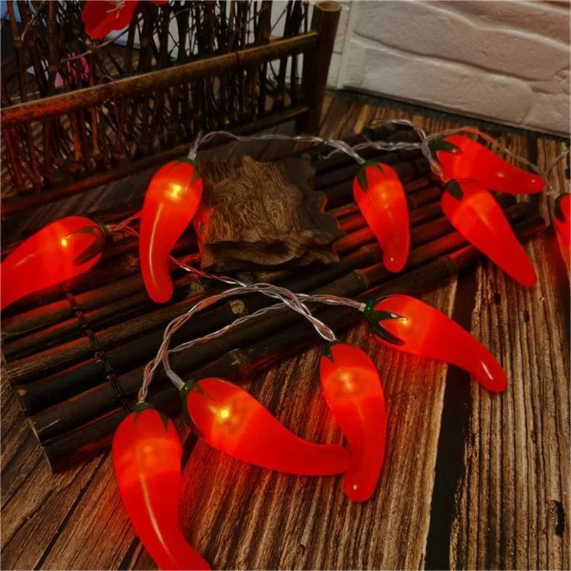 Christmas Decoration 2023 Indoor Chili Led String Lights Room Decor New Year Atmosphere Battery Lights Party Waterproof 121