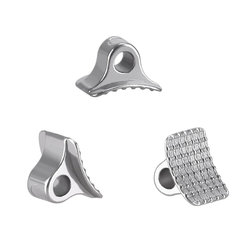 50 Stück/Box AZDENT Dental-Kieferorthopädische Lingual-Knöpfe mit Loch, klebbare runde Basis, Zahnmedizinmaterial aus Edelstahl – Detail 12