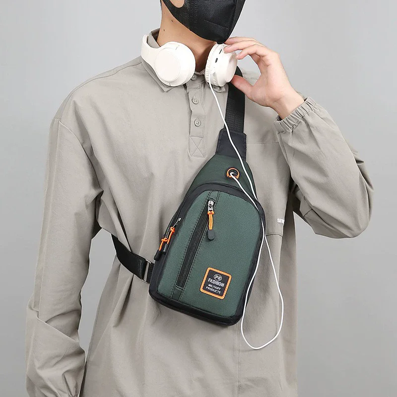 

Fashion Men's Chest Bag Handbag Lightweight Oxford Fabric Crossbody Shoulder Bag Stylish Casual Men's Waist Packs Male Chest Bag