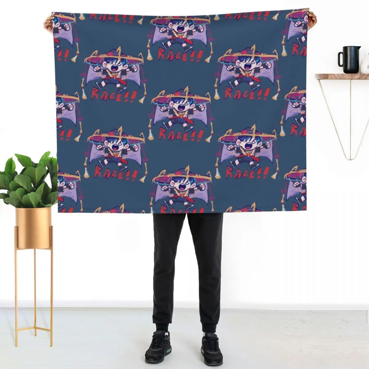 Rage de Scaramouche Throw Blanket Soft Plaid Sofa Luxury Throw Multi-Purpose wednesday Plaid Blankets