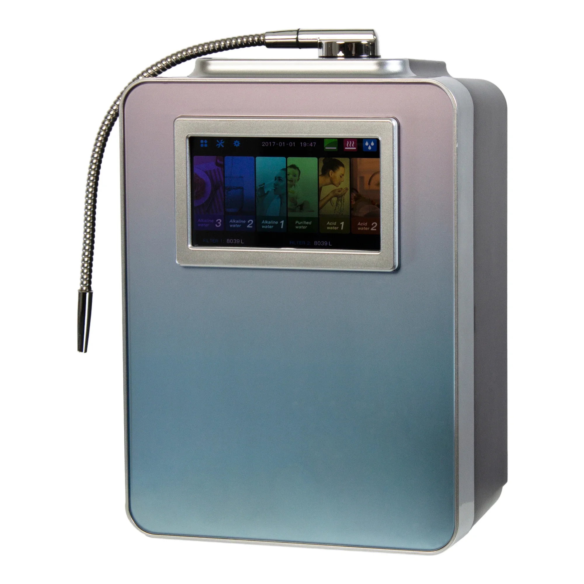 Kangen Factory Electric Alkaline Water Ionizer Titanium with Platinum Coating Plates Household Water Purifier Machine