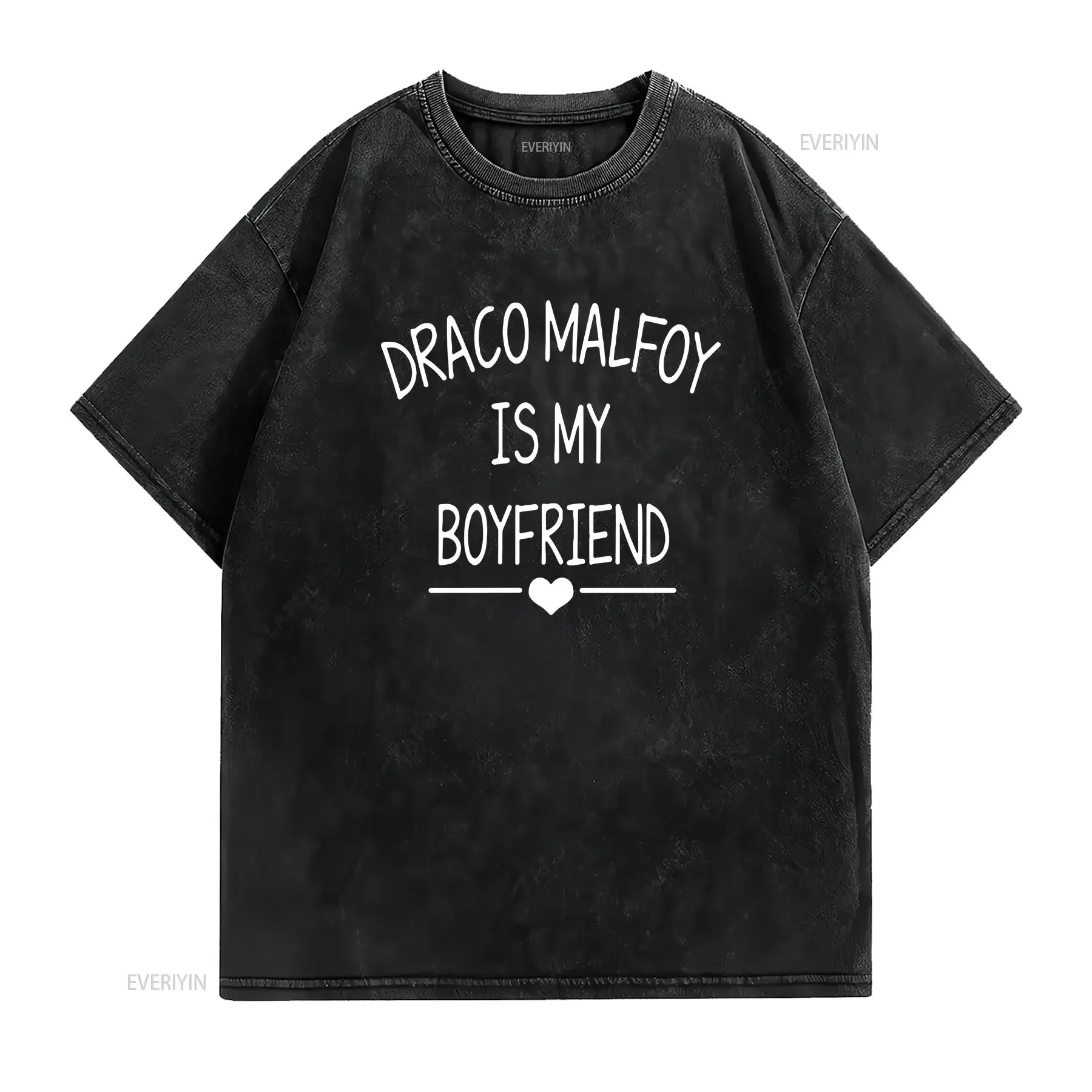 Mens clothing Draco Maly is my boyfriend funny T Shirt casual tops tees aestheti vintage Washed Breathable Comfortable