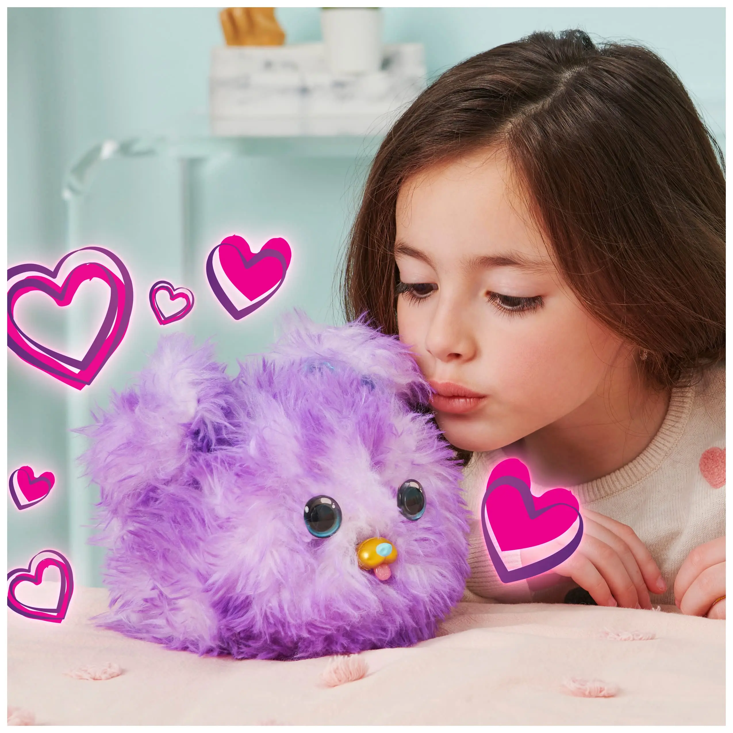 Fur Fluffs Pupper-Fluff Surprise-Reveal Interactive Toy Pet with Sounds and Reactions Electric Plush Kids Birthday Surprise Gift