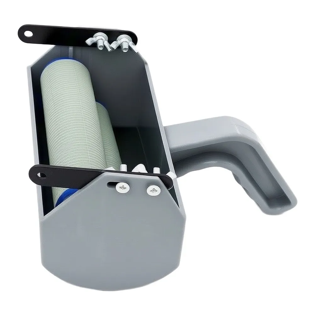 Plastic Wallpaper Roller Tool For DIY Wall Decor, Smooth Bubble-Free Application On Various Surfaces, 12.7cm Silver Design
