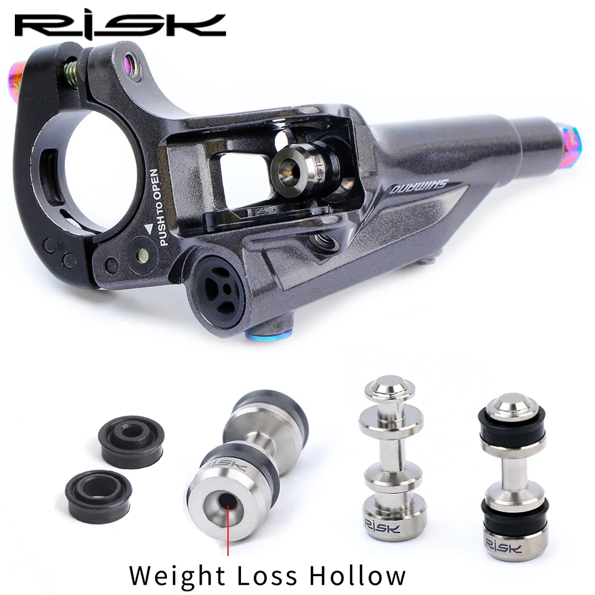 

RISK Titanium Bicycle Brake Lever Piston Repair Part with 2 Oil Seal for XT M785 M8000 SLX M7000 MTB Bike Disc Brake Lever Parts