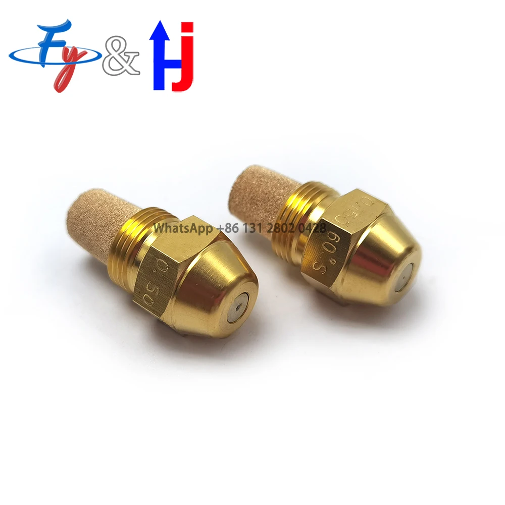 Brass 9/16  Diesel Injectors Burner Nozzles 60 Degree  Heavy Fuel Burner Nozzle Combustion Jet  Boiler Heater  0.45-6.0 USgal/H