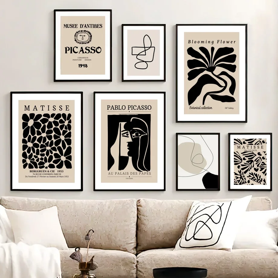 

Abstract Picasso Matisse Body Line Retro Posters Wall Art Print Canvas Paintings Wall Pictures For Living Room Interior Decor