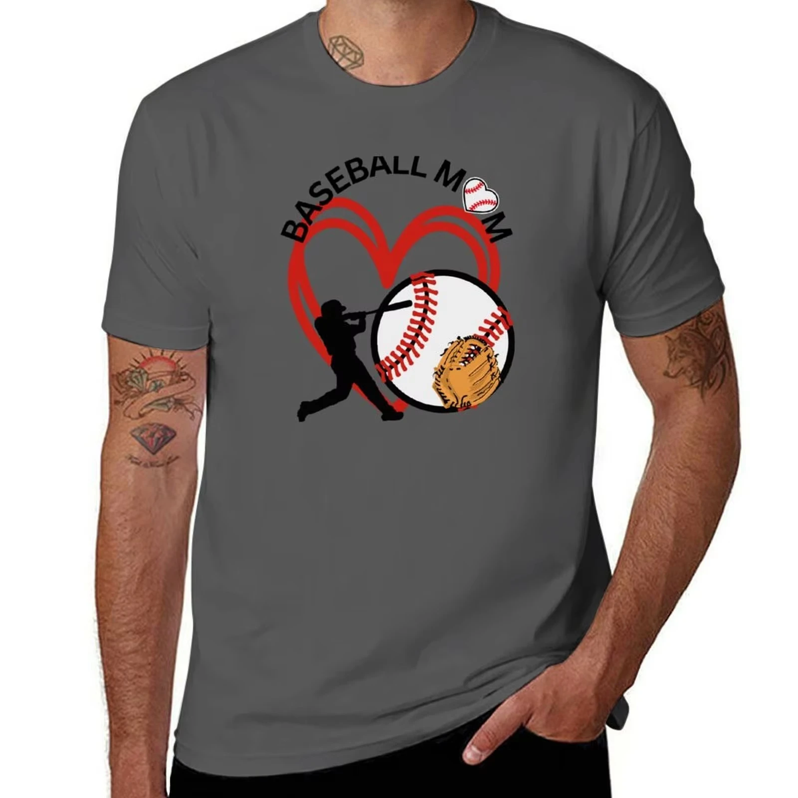 Baseball Mom Graphic T-Shirt Sun Protective Outdoor Short Sleeve Tee Top Unisex Casual Soft Cotton Clothing