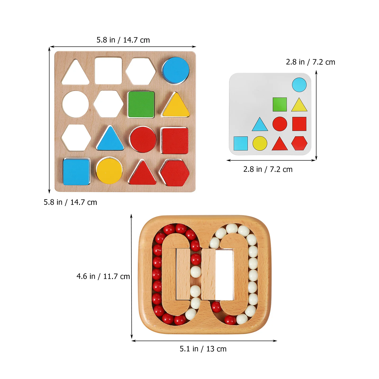 1 Set Holz-Kognitions-Matching-Puzzle-Set für Ältere Erwachsene Senioren Gehirn-Teaser Aktivitäten Spielbrett