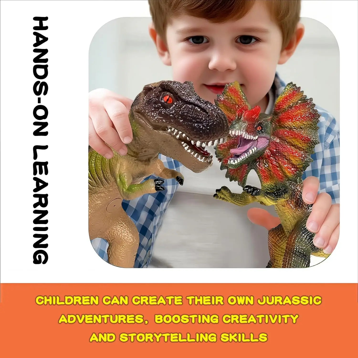 7 Pcs Dinosaur Toys for Kids, Realistic Dinosaur Figures Soft Dino Toy for Boys & Girls , Animal Dino Toys ,Great Birthday Gifts