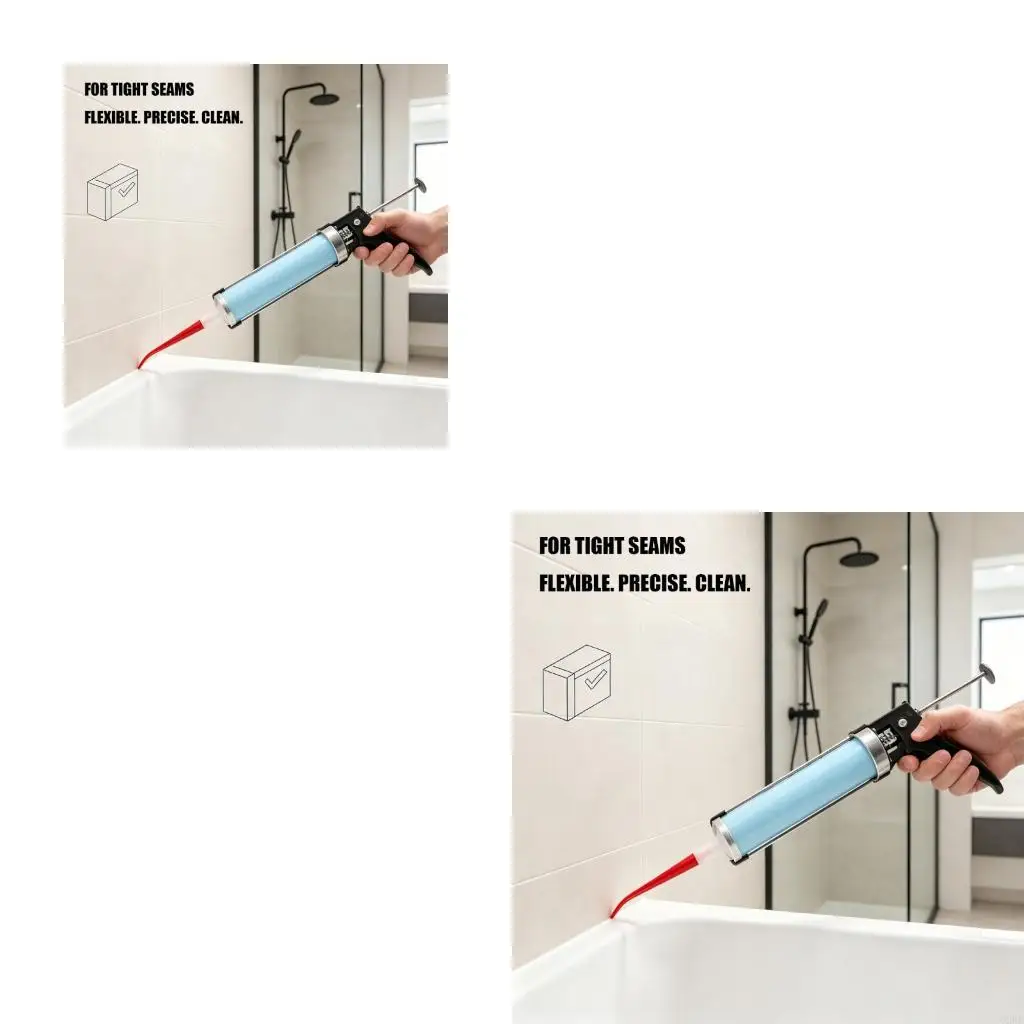 62KD Plastic Caulking Nozzle Applicator Sausage Caulking Extension Tool for Kitchen Bathroom Door Window Sealing Structural