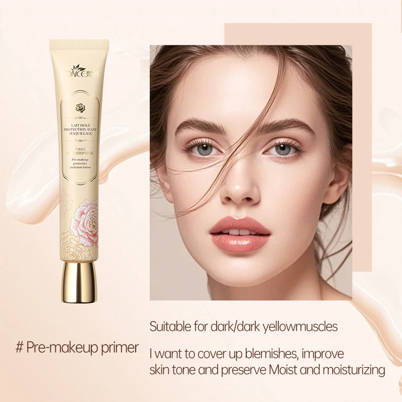 FONCE Crème isolante protectrice pré-maquillante, crème naturelle, liquide de fond de teint, correcteur et maquillage visage blanchissant, 30g