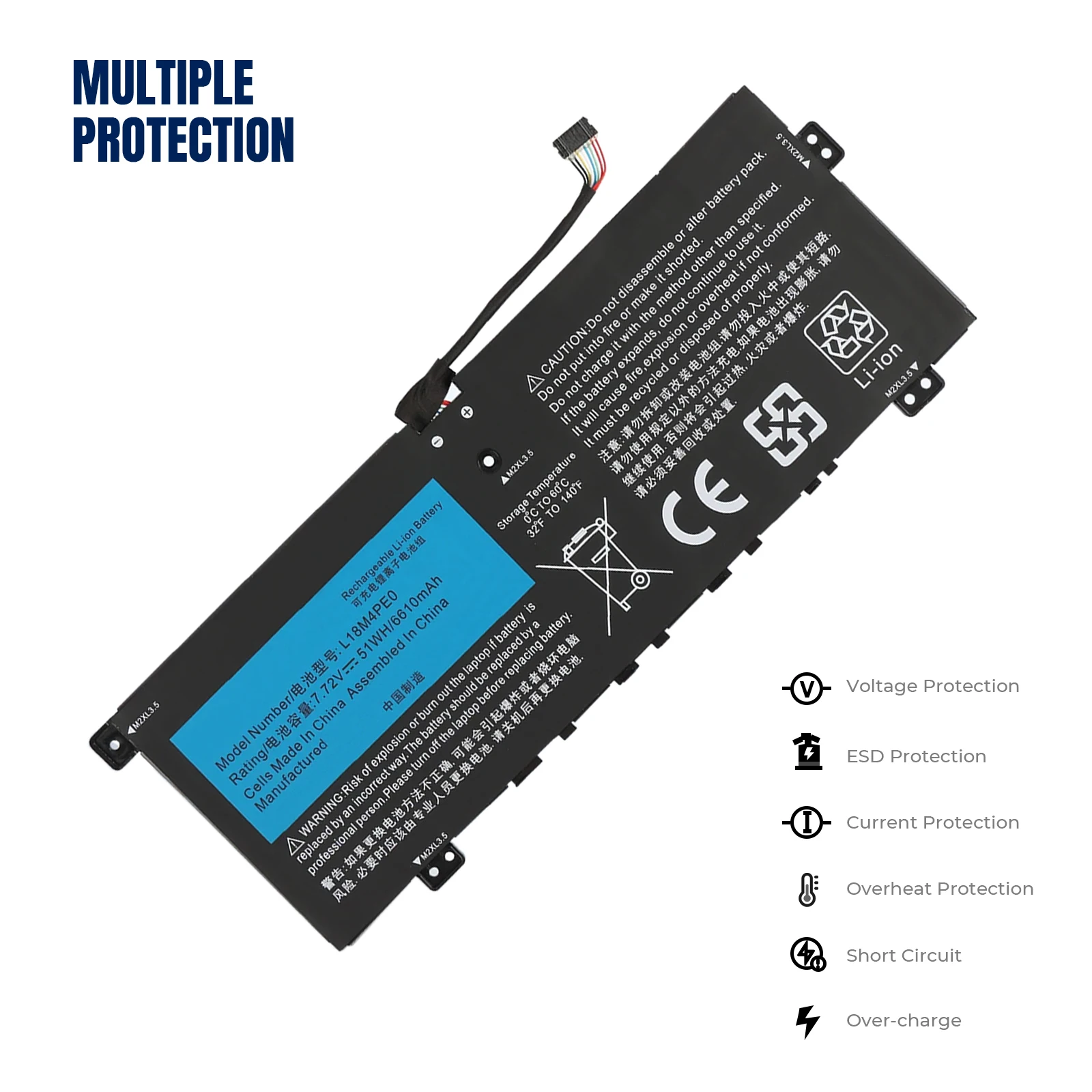 YOOFAN batería para portátil L18M4PE0 L18L4PE0, para Lenovo Yoga C740-14IML, 81tc000juus Series 5B10W67185 5B10U40210 5B10W67296