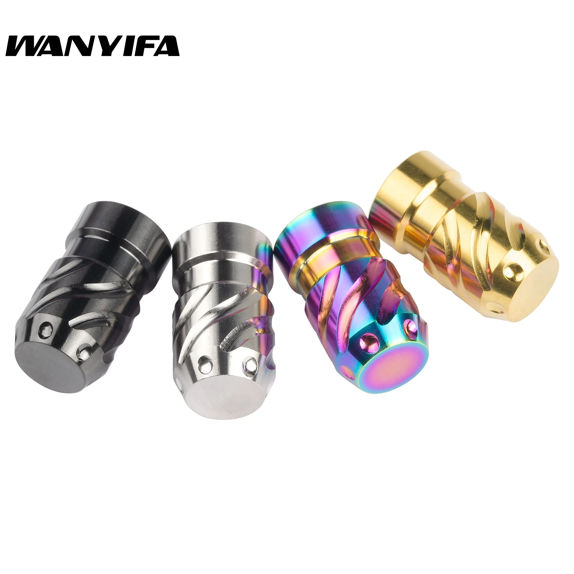 Wan Yifa  Titanium French and American Slotted Valve Covers  Titanium Presta and Schrader Valve Caps for Road Bikes