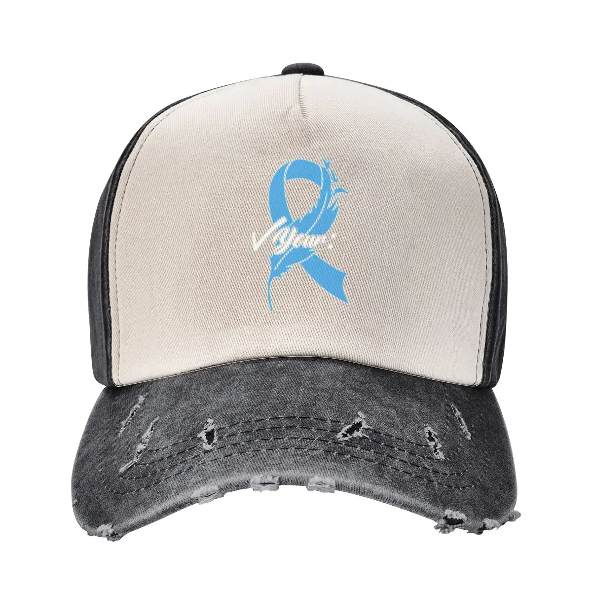 Check Your Colon Colorectal Cancer Awareness Blue Ribbon Baseball Cap Hip Hop cute Sun Cap Women's Golf Clothing Men's