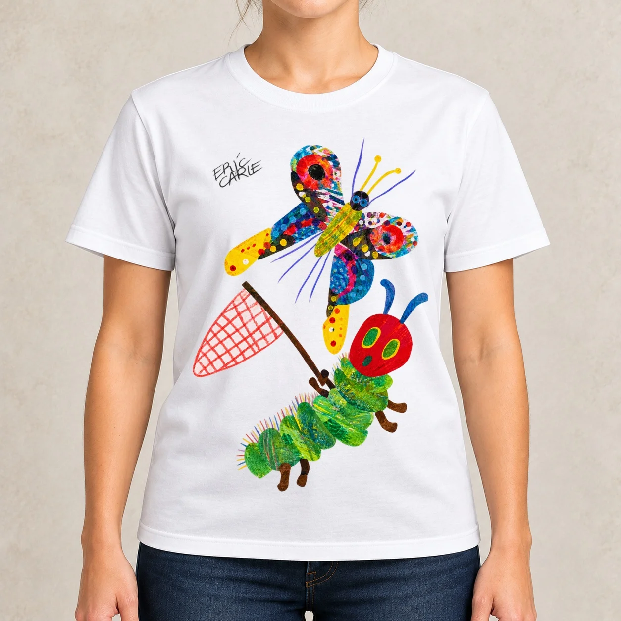 Eric Carle art - artist artwork illustrations books Classic Women T-Shirt summer clothes blacks animal print tops Women
