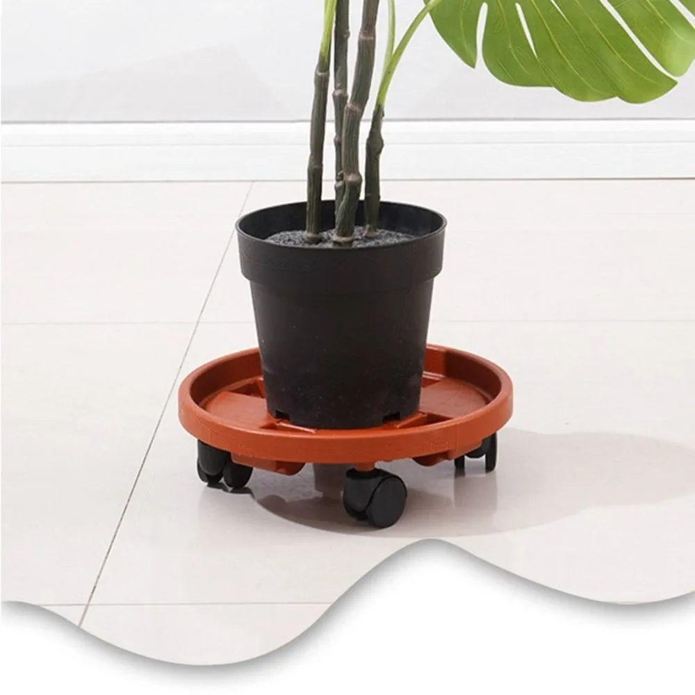 

Movable Rolling Flower Pot Rack Potted Plant with Universal Wheel Flower Pot Tray Water Receiving Wide Application Plant Stand